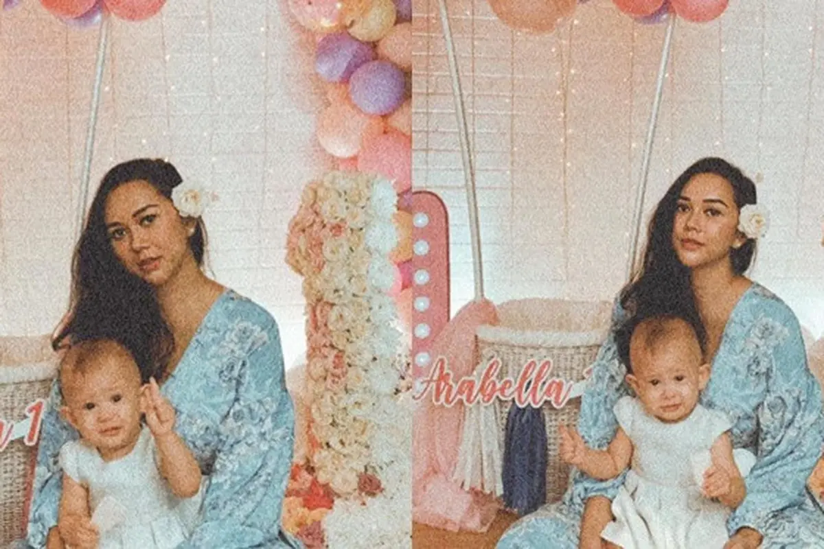 6 Momen Ulang Tahun Pertama Anak Aura Kasih, Dirayakan Terpisah dengan Suami