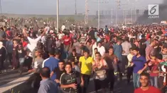 Serangan rudal Israel menewaskan dua warga Palestina yang tengah berdemo di perbatasan Gaza.