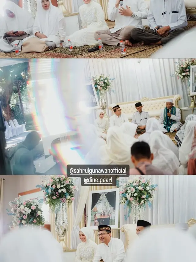 6 Potret Tasyakuran Pernikahan Sahrul Gunawan dan Dine Mutiara, Digelar di Rumah Dinas