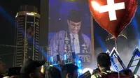 Gubernur DKI Jakarta Anies Baswedan berpidato di acara Jakarta Muharram Festival di Bundaran HI, Jakarta, Sabtu (31/8/2019) malam. (Liputan6.com/Ratu Annisaa Suryasumirat)