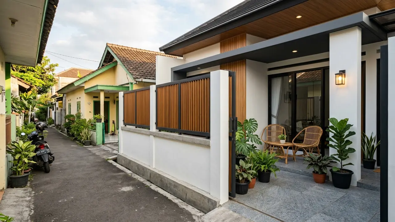 Desain Teras Rumah untuk Rumah yang Berhadapan Langsung dengan Tetangga