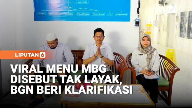 Badan Gizi Nasional (BGN) memberikan klarifikasi terkait video viral yang menampilkan menu Program Makan Bergizi Gratis (MBG) di salah satu sekolah di Kabupaten Pamekasan, Jawa Timur.