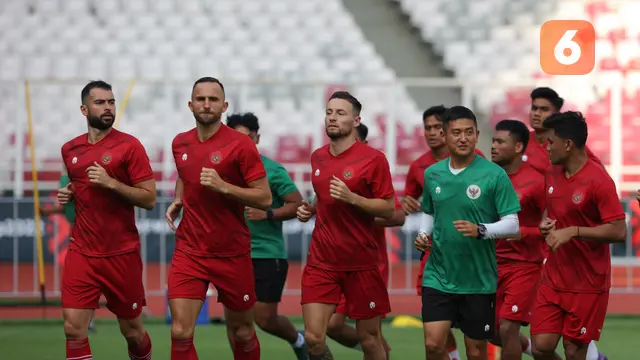 Latihan Timnas Indonesia Jelang Laga Perdana Melawan Kamboja di Piala AFF 2022