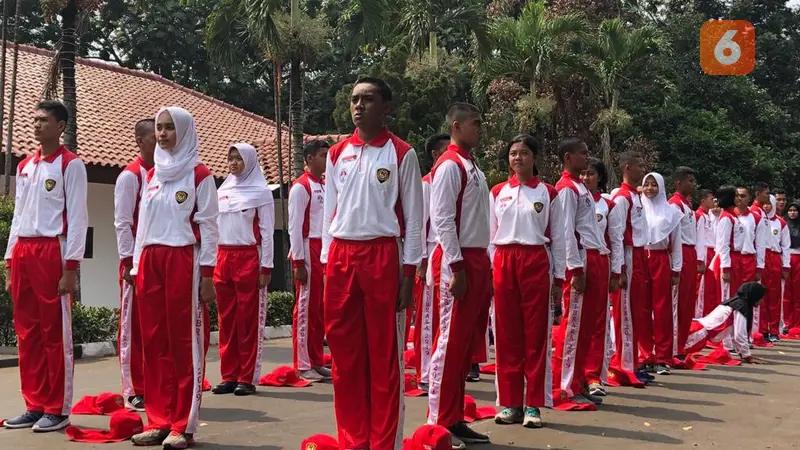 Latihan Pertama Peserta Diklat Paskibraka Nasional 2019