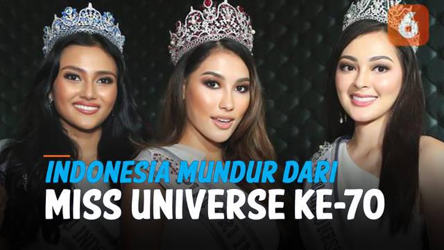 Yayasan Puteri Indonesia telah mengumumkan bahwa tidak ada wakil Indonesia dalam ajang bergengsi Miss Universe ke-70 yang berlangsung di Israel mendatang. Kabar ini diumumkan langsung melalui akun Instagram Yayasan Puteri Indonesia.