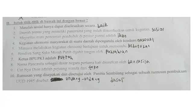 Terlalu polos, 6 potret jawaban lucu murid SD soal PKN ini di luar prediksi