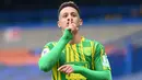 Lagi-lagi Callum Robinson menjadi momok menakutkan bagi Chelsea usai dirinya mencetak gol kedua bagi The Baggies di masa injury time. (Foto: AFP/Pool/Mike Hewitt)