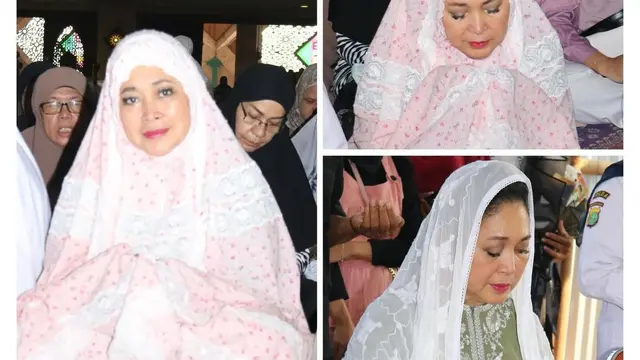 Gaya Santun Titiek Soeharto yang Masih Konsisten Pakai Outfit Hijau Sage di Idul Adha 2024