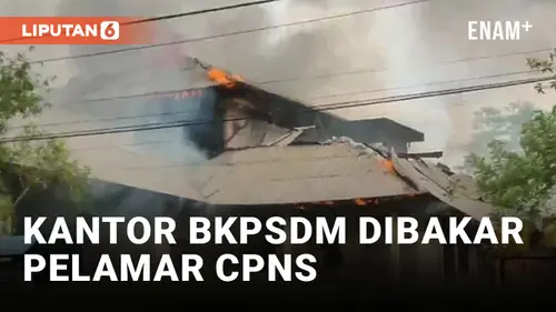 VIDEO: Tidak Lolos CPNS, Ratusan Pelamar Bakar Kantor BKPSDM
