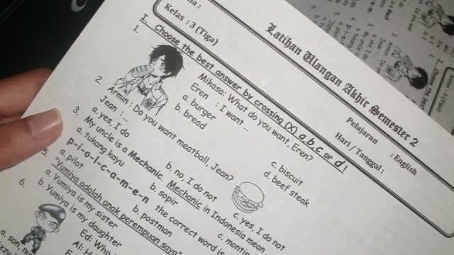 6 Soal Ujian Ini Libatkan Karakter Anime, Wibu Pasti Benar Semua