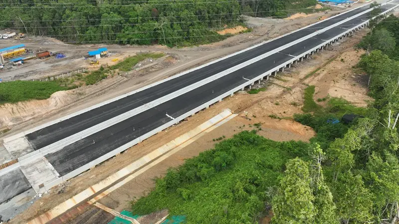 PT Waskita Karya (Persero) Tbk tengah mengebut pembangunan jalan tol di Ibu Kota Nusantara (IKN) Segmen 5A.