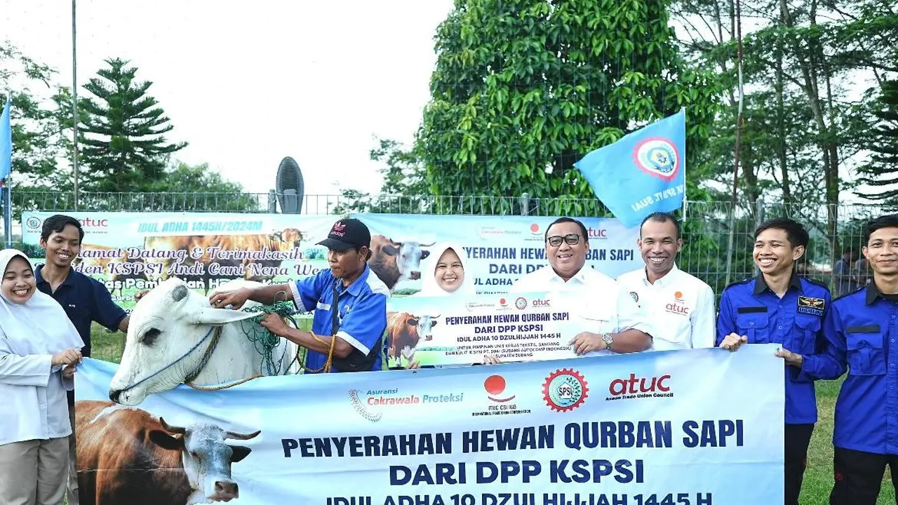 Presiden Konfederasi Serikat Pekerja Seluruh Indonesia (KSPSI) Andi Gani Nena Wea