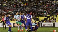 Ilija Spasojevic comeback dari cedera dengan mencetak satu gol dari dua gol kemenangan Melaka United atas DRB-Hicom di Malaysia Premier League, Jumat (22/7/2016). (Bola.com/Melaka United Facebook)