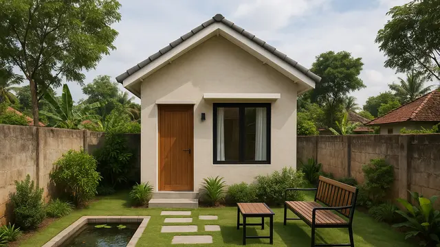 8 Gambar Rumah Minimalis 5x7 Meter di Desa dengan Taman, Kecil tapi Adem