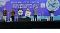 Peluncuran Gerakan Toko BERSAMA di Gedung Smesco Jakarta, Senin (29/6).