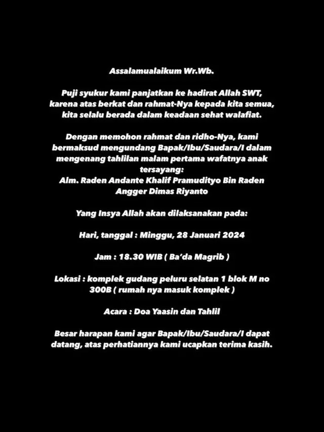 Tamara Tyasmara kehilangan anaknya, Dante untuk selamanya (Instagram/tamaratyasmara)