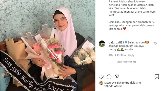 Nadya Mustika Rahayu, istri Rizki D'Academy (Foto: Instagram/@nadyamustikarahayu)