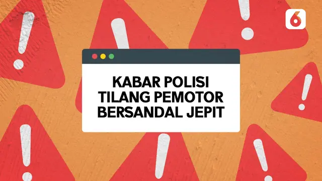 Thumbnail hoaks sepekan sandal jepit tilang