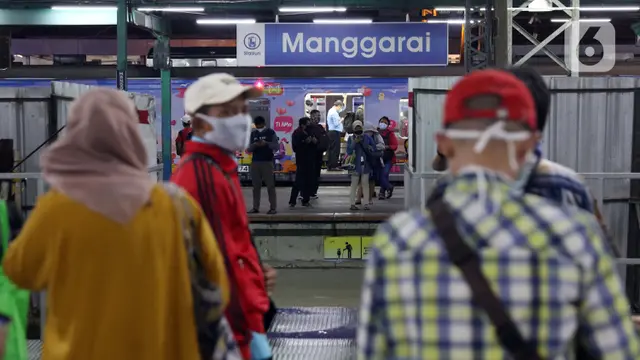 Pekan Pertama PSBB, Begini Suasana Stasiun Manggarai