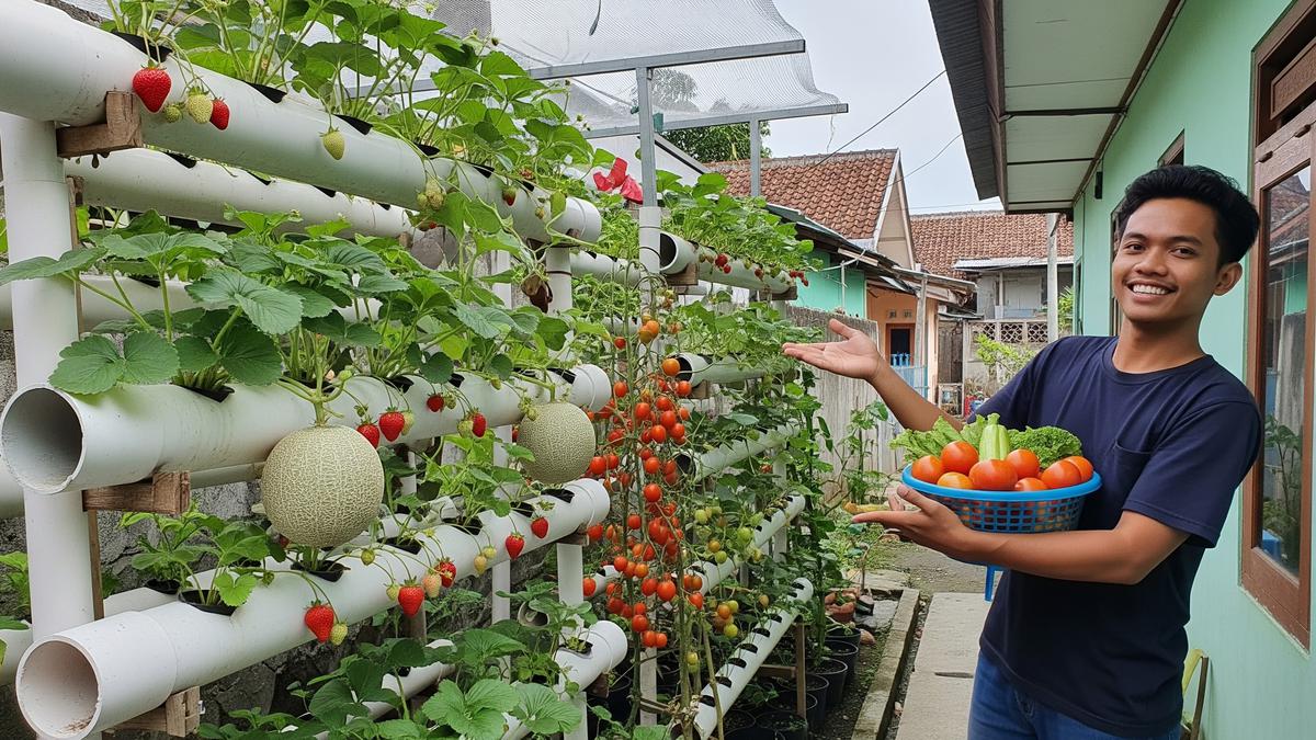 Cara Menanam Pohon Buah Hidroponik dengan Pipa PVC, Mudah Buat Pemula dan Bisa Untung
