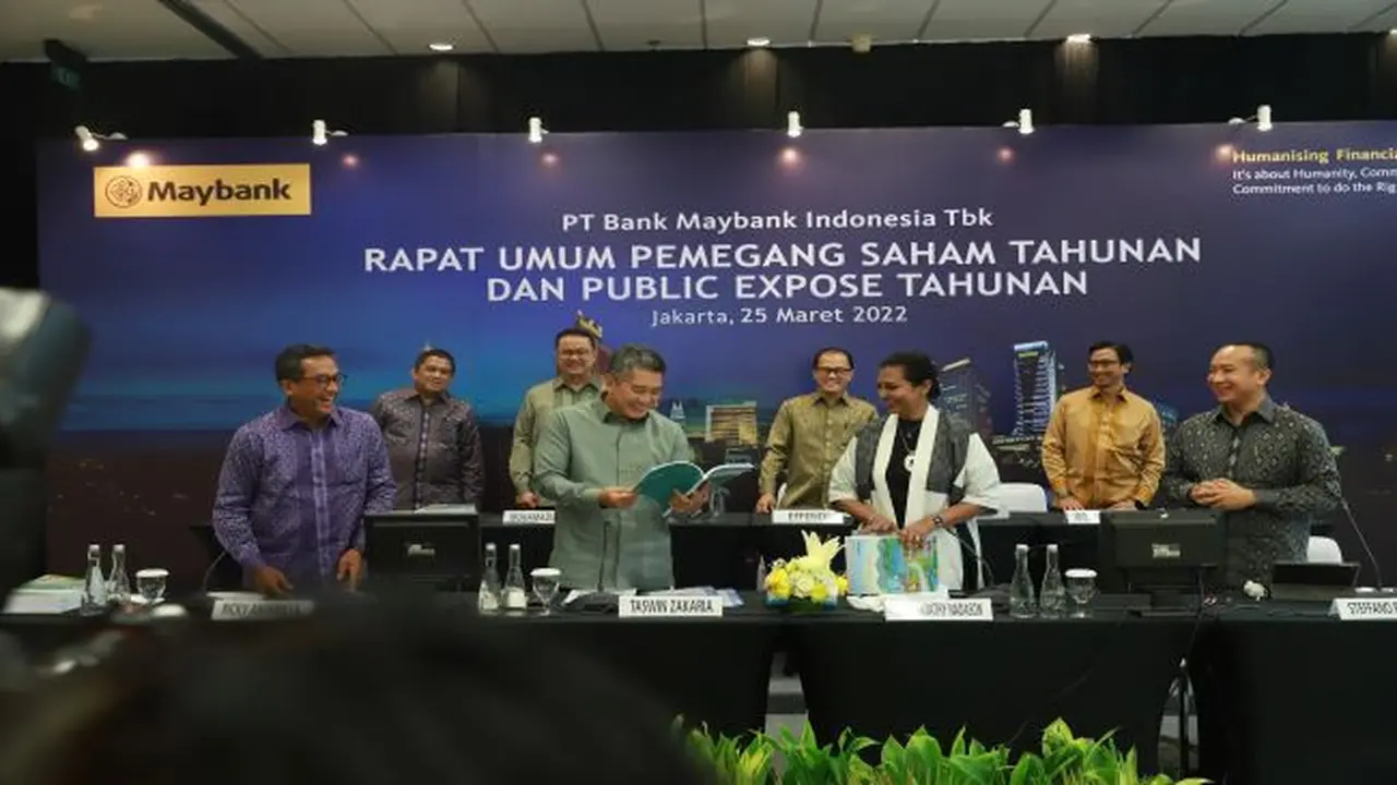 RUPST dan Paparan Publik Tahunan PT Bank Maybank Indonesia Tbk, Jumat (25/3/2022) (Foto:Istimewa)