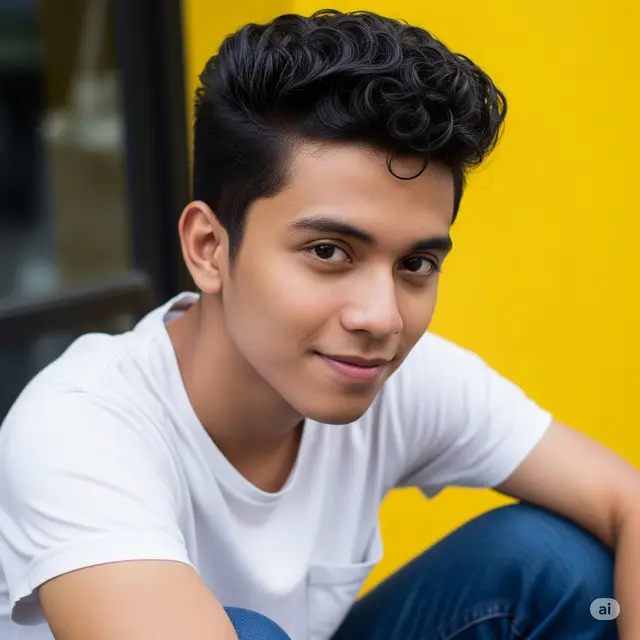 Model Rambut Keriting Pria. Foto: Gemini
