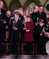 Dress maroon dipadukan legging hitam seperti yang dikenakan Princess Charlotte bisa jadi inspirasi busana untuk si kecil. [@princeandprincessofwales]
