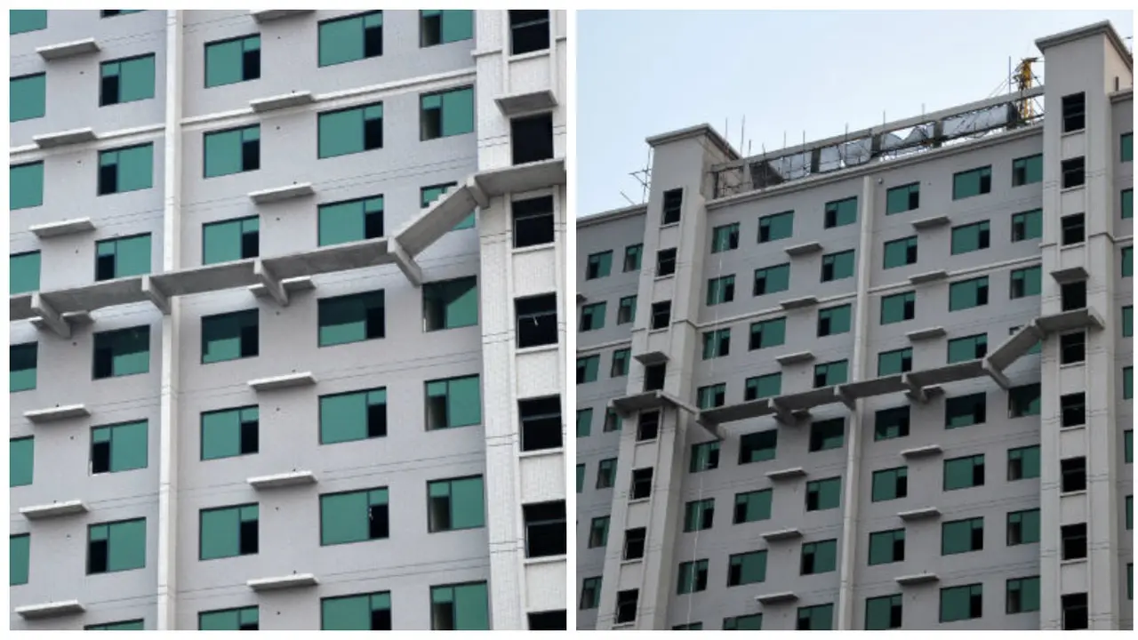 Apartemen Unik Dengan Jembatan Luar Gedung