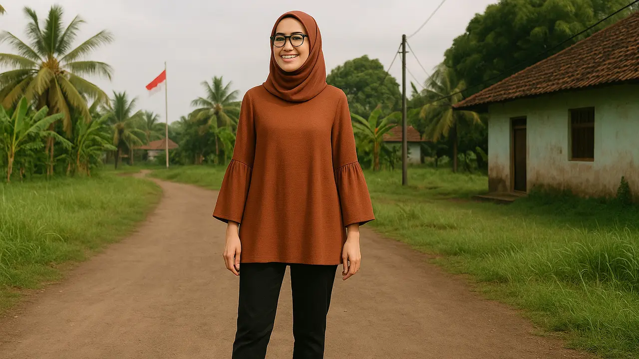 Model Tunik Lengan Lonceng untuk Orang Kurus/via GPT