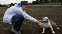 Klay Thompson bersama anjing kesayangannya (Scott Strazzante, The Chronicle)