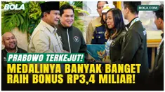 Presiden Prabowo Subianto terkejut saat menghitung medali Martina Ayu di Istana Negara, Kamis (8/1/2026). Atlet triathlon ini meraih 5 emas dan 2 perak SEA Games 2025 Thailand, membawa pulang bonus total Rp3,4 miliar.