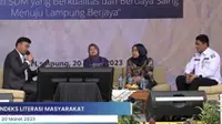 Talk show Peningkatan Indeks Literasi Masyarakat (PILM) di Provinsi Lampung, Senin (20/3/2023). (Liputan6.com/ Ist)
