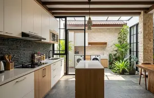 6 Desain Dapur dan Area Cuci dengan Material Batu Alam, Estetik Sekaligus Tahan Lama