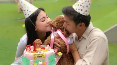 Anjing bewarna coklat tersebut menjadi kado ulang tahun untuk Feli di usianya yang ke-24 tahun. Menginjak usia 1 tahun, pasangan ini membuat pesta ulang tahun untuk Yeppo, hewan kesayangan dua sejoli ini. (Liputan6.com/IG/felicyangelista_)