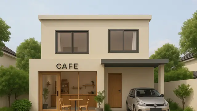 Model Rumah yang Bisa Sekalian Buat Tempat Usaha/Ilustrasi gambar oleh AI