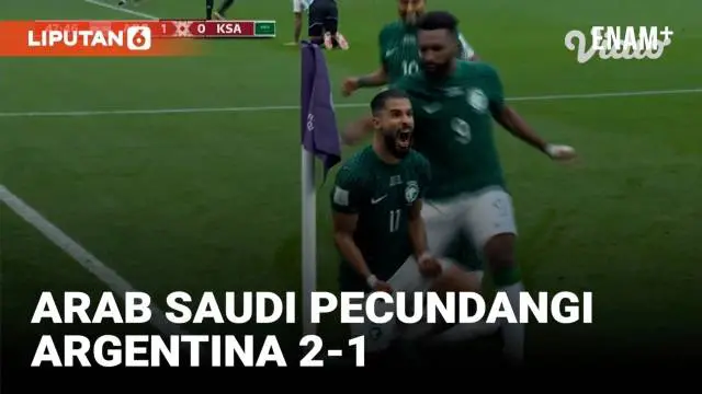 Kejutan pertama pada Piala Dunia 2022 hadir di laga Argentina vs Arab Saudi. Berstatus salah satu favorit juara, Argentina menyerah 1-2 di Stadion Lusail, Selasa (22/11/2022) sore WIB.