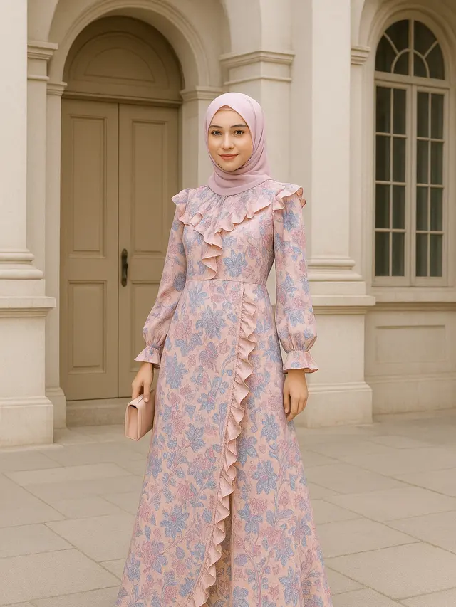 Rekomendasi Gamis Batik Belah Samping, Tampil Trendi dan Anggun