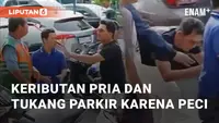 Keributan bermula ketika pria menegur tukang parkir karena menggunakan peci. Insiden tersebut terjadi di Pekanbaru, Riau