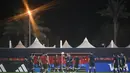 Para pemain Portugal menghadiri sesi latihan di tempat latihan Al Shahaniya SC, barat laut Doha pada 5 Desember 2022. Portugal lolos ke babak 16 besar Piala Dunia 2022 sebagai juara Grup H meski di laga terakhir kalah dari Korea Selatan. (AFP/Patricia De Melo Moreira)