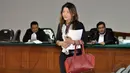 Terdakwa kasus suap di SKK Migas, Artha Meris Simbolon, saat menghadiri sidang pembacaan pleidoi di Pengadilan Tipikor, Jakarta, Kamis (13/11/2014).  (Liputan6.com/Miftahul Hayat)