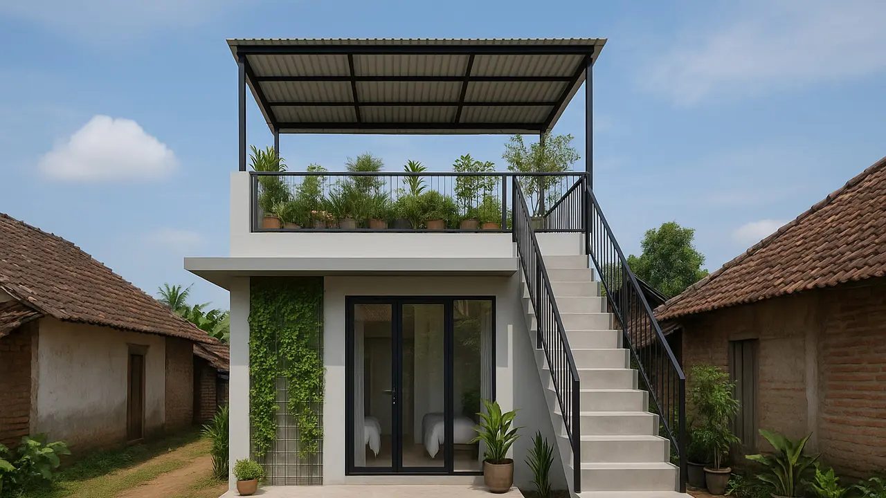 6 Desain Rumah 2 Kamar di Kampung yang Modern, Nyaman dan Bikin Betah