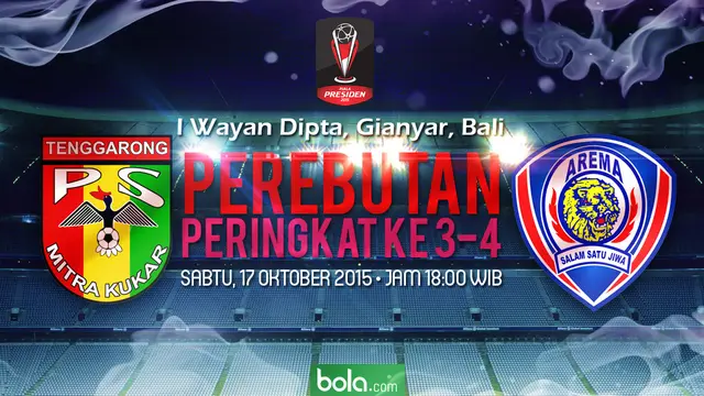 Perebutan Peringkat ke 3-4 Piala Presiden 2015: Mitra Kukar vs Arema Cronus (Bola.com/Samsul Hadi)