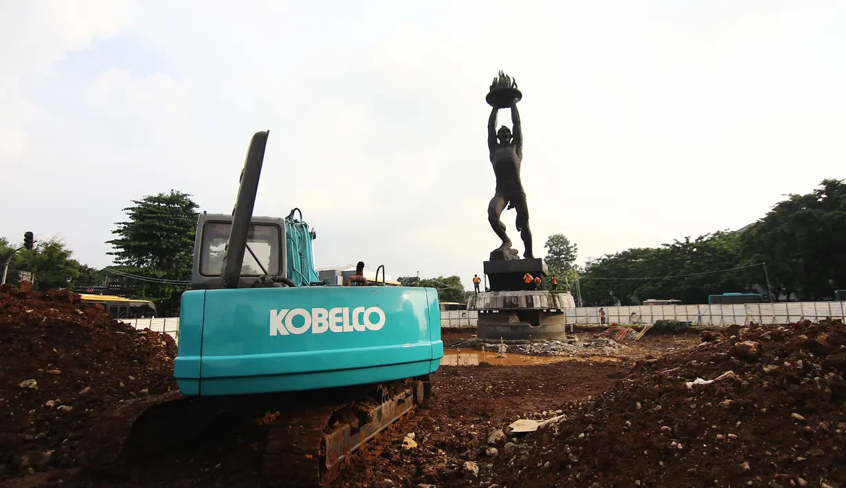 Kawasan ini nantinya menjadi jalur transisi dari proyek Mass Rapid Transit (MRT), yakni dari ujung Jalan Sisingamangaraja menuju Patung Pemuda Membangun, Jakarta, Kamis (29/5/2014) (Liputan6.com/Faizal Fanani)