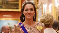 Kate Middleton&nbsp;menghadiri resepsi anggota Korps Diplomatik di Istana Buckingham, London, Inggris, 5 Desember 2023. (Jonathan Brady/POOL/AFP)