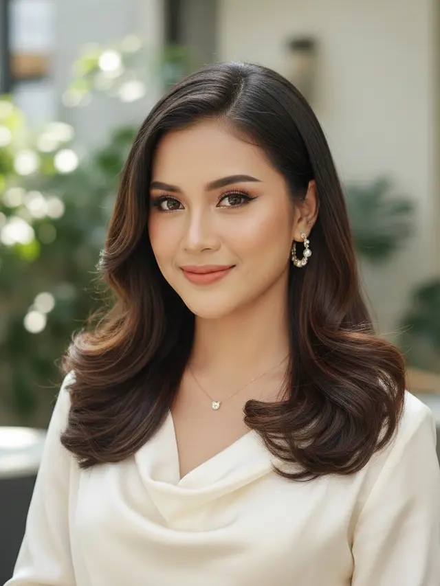 Model Rambut Wanita Panjang Keriting Gantung (Foto: Gemini AI)