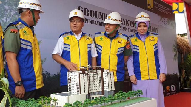 Kementerian PUPR melalui Direktorat Jenderal Penyediaan Perumahan membangun Rusunawa untuk Pasukan Pengamanan Presiden (Paspampres) di Jalan Tanah Abang II, Jakarta.