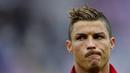 Penampilan baru Cristiano Ronaldo saat memperkuat Portugal melawan Kroasia, 10 Juni 2013. (AFP/Fabrice Coffrini)