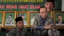 Ketum PPP versi Muktamar Jakarta, Djan Faridz dan Suryadharma Ali  saat konfrensi pers di Kantor PPP, Jakarta, Minggu (9/11/2014). (Liputan6.com/Miftahul Hayat)
