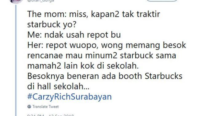 Film Crazy Rich Asian berhasil menyedot banyak perhatian warganet dengan menghadirkan tagar #CrazyRichSurabayan