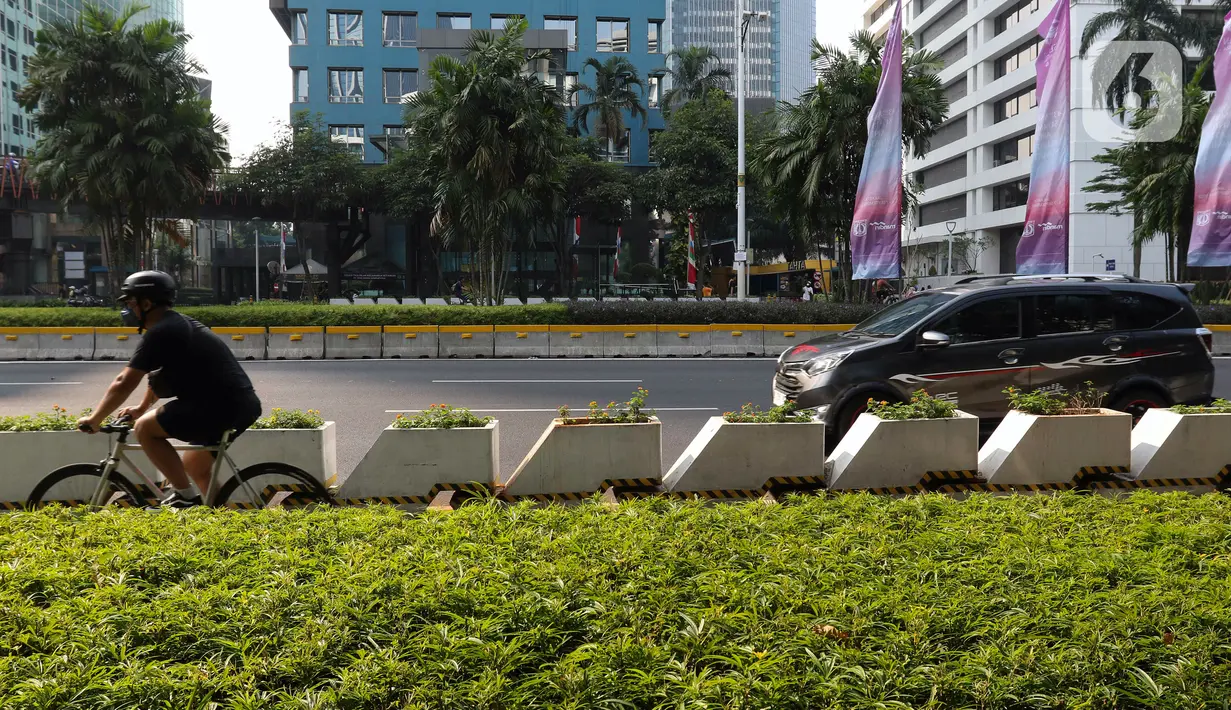 Side event KTT ASEAN difokuskan di kawasan Sudirman-MH Thamrin mulai 2 September 2023. Karena itu, Dishub DKI mengimbau masyarakat sementara ini menghindari kawasan tersebut. (Liputan6.com/Herman Zakharia)